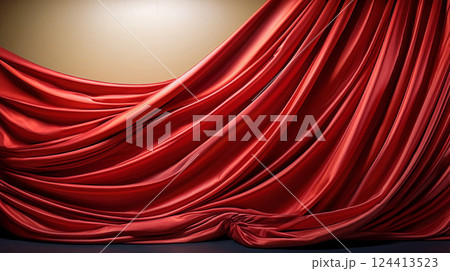 エレガントな赤いドレープのイメージ画像 エレガントな赤いドレープのイメージ画像 124413523