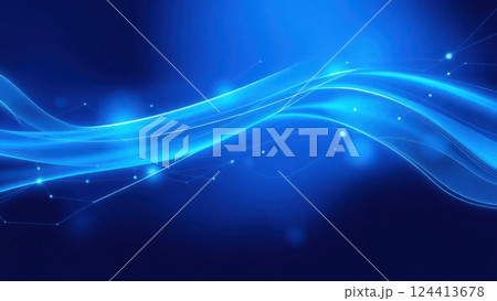 a close up of a blue wave on a black background 124413678