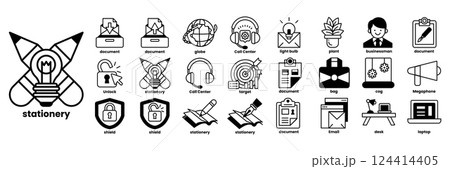 A set of icons for a computer program A set of icons for a computer program 124414405