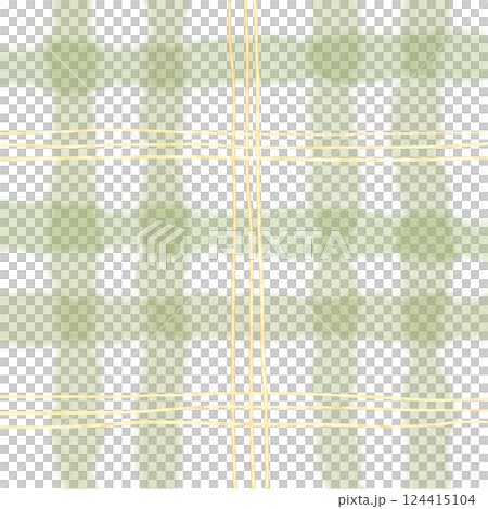 Gold Sage Green Plaid Gingham Hand Drawn Background Pattern Overlay 124415104