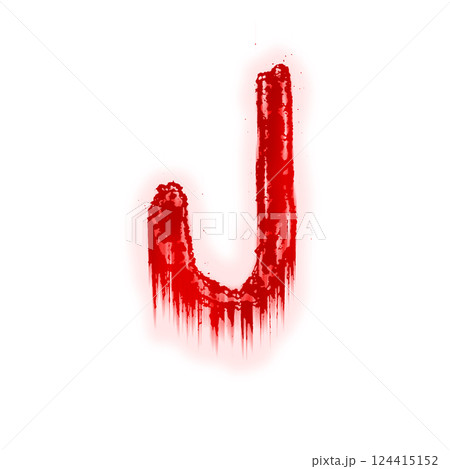 Grungy bloodlines letter. Custom font. Grungy bloodlines letter. Custom font. 124415152