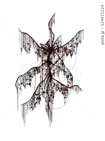 Death metal font. Gush style letter on white background. Death metal font. Gush style letter on white background. 124415224