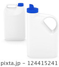 Blank plastic bottles on a white background. 3d rendering. 124415241