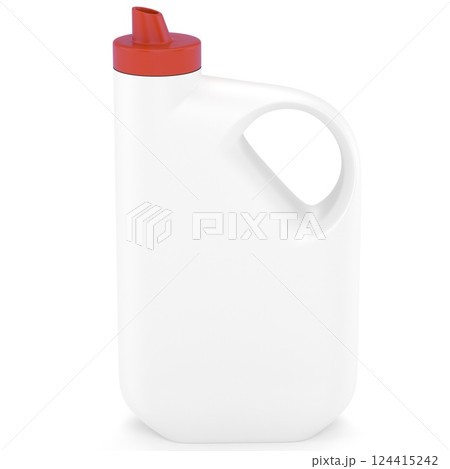 Plastic bottle of detergent on a white background. 3d rendering. 124415242