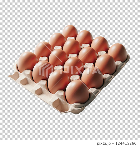 Organic brown eggs in egg tray or carton. Poultry eggs in food or breakfast carton. Organic brown eggs in egg tray or carton. Poultry eggs in food or breakfast carton. 124415260