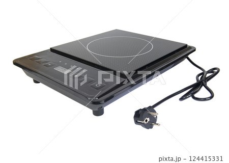 Induction cooker plate isolated on white background 124415331