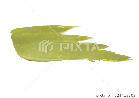 Acrylic paint brush track blank art isolated on the white background 124415505
