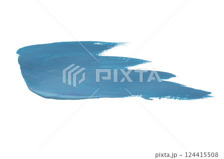 Acrylic paint brush track blank art isolated on the white background 124415508