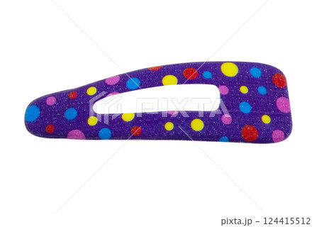 Colored hair clips isolated on white background. Colored hair clips isolated on white background. 124415512