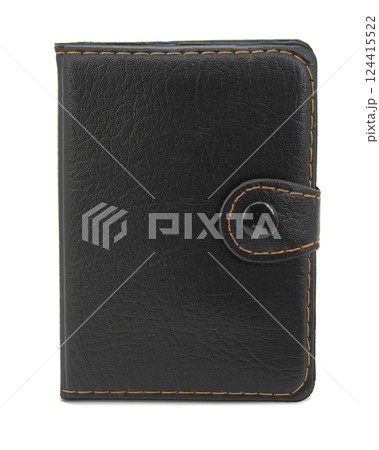 Leather personal office notebook isolated on the white Leather personal office notebook isolated on the white 124415522