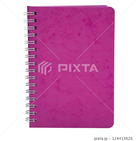 Spiral personal notebook colorful isolated on the white background 124415628