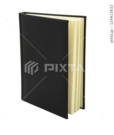 Leather black personal notebook colorful isolated on the white background 124415632