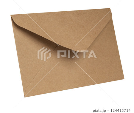 Craft envelope letter mail isolated on the white background Craft envelope letter mail isolated on the white background 124415714
