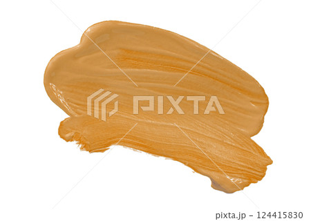 Acrylic pastel paint brush track blank art isolated on the white background Acrylic pastel paint brush track blank art isolated on the white background 124415830