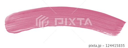 Acrylic pink paint brush track blank art isolated on the white background Acrylic pink paint brush track blank art isolated on the white background 124415835