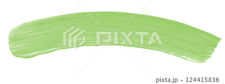 Acrylic green paint brush track blank art isolated on the white background Acrylic green paint brush track blank art isolated on the white background 124415836