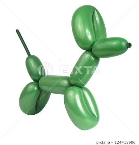 Party festive balloon dog twisting modeling isolated on the white background Party festive balloon dog twisting modeling isolated on the white background 124415900