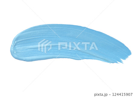 Paint blue sketch track watercolor art border isolated on the white background photo 124415907