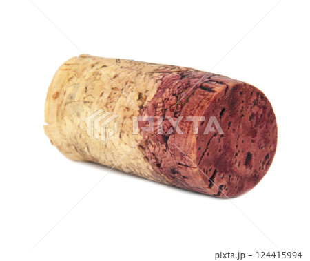 Vintage wine cork cap isolated on the white background Vintage wine cork cap isolated on the white background 124415994