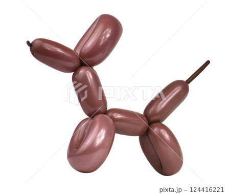 Model balloon dog craft party decorative isolated on the white background 124416221