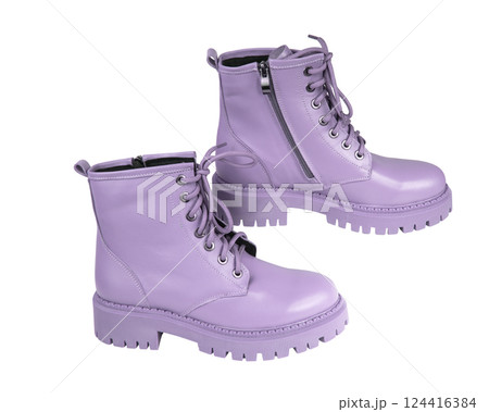 Classic new womens boots casual isolated on he white autumn winter 124416384