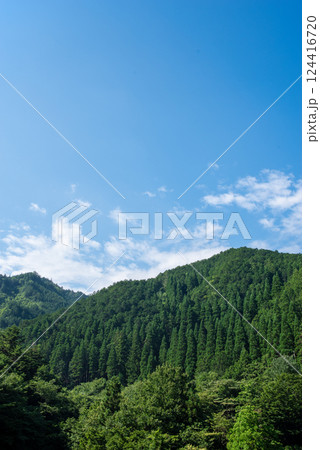 美しい夏山の緑と青い空【夏イメージ・背景素材】 124416720