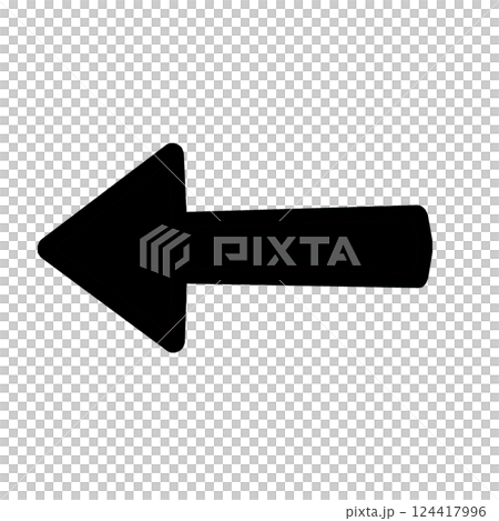 黑色左箭頭簡單圖示（方向、指導、簡單設計） 124417996