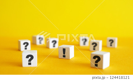 Question and exclamation marks. Problem-solving. 124418121