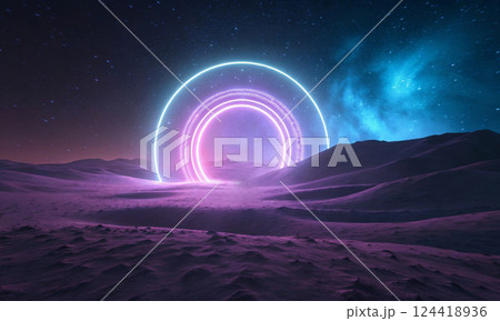Through the sands: the phenomenon of a light portal in the heart of the desert 124418936