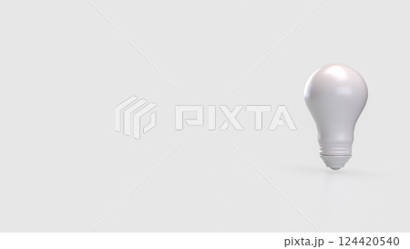 The White light bulb for idea or creative concept 3d Rendering. 124420540