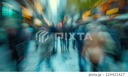 The cause remains clear even through a defocused lens as the walkers move with purpose 124421427