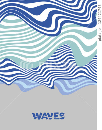 Abstract black and white stripe and wave design for copybook Abstract black and white stripe and wave design for copybook 124421748