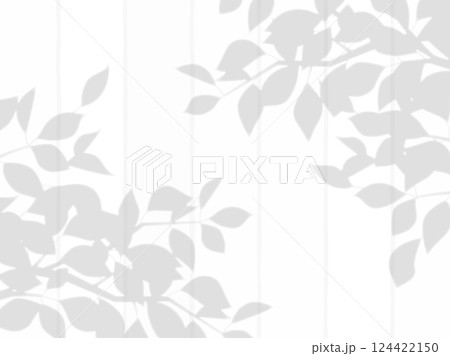 白い木の板と葉のシルエットを組み合わせた背景イラスト 白い木の板と葉のシルエットを組み合わせた背景イラスト 124422150