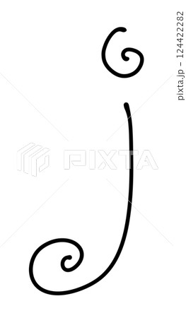 ゆるめシンプルなくるくるデザインの『j』 124422282