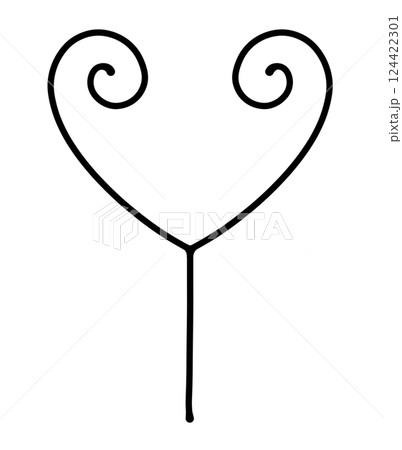 ゆるめシンプルなくるくるデザインの『Y』 124422301