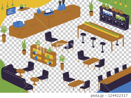 カフェの風景 カフェの風景 124422317