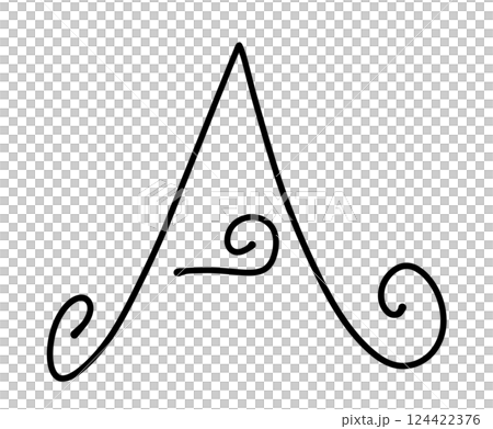 字母“A”的簡單、鬆散的設計 字母“A”的簡單、鬆散的設計 124422376