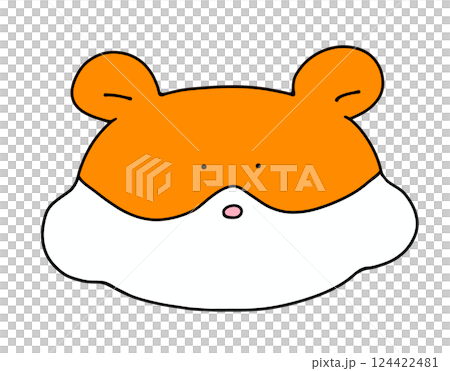 簡單輕鬆的倉鼠動物圖標,純色 簡單輕鬆的倉鼠動物圖標,純色 124422481