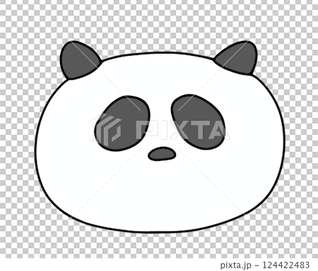 簡潔輕鬆的熊貓動物圖標，純色 124422483