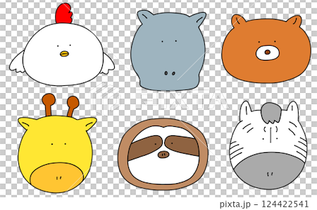 Loose and simple animal icon set 4 - solid color Loose and simple animal icon set 4 - solid color 124422541