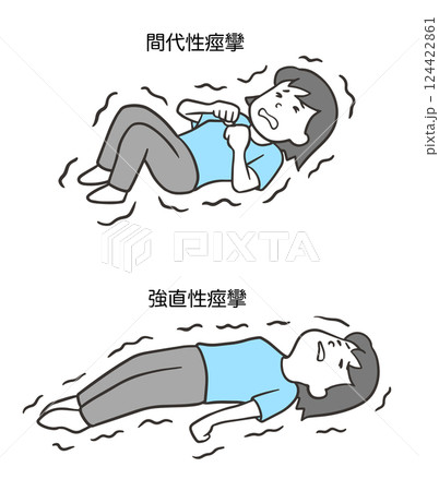 間代性痙攣と強直性痙攣、女性2 124422861