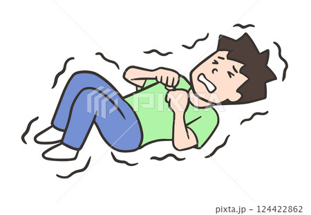 間代性痙攣の男性 124422862