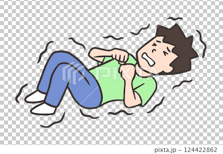 間代性痙攣の男性 124422862