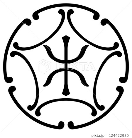 家紋です。五つ糸鐶に木文字と言います。 家紋です。五つ糸鐶に木文字と言います。 124422980