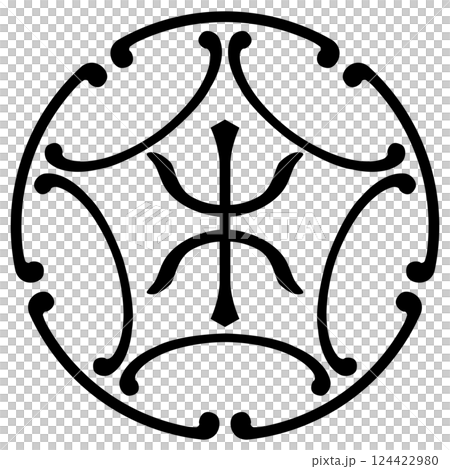 家紋です。五つ糸鐶に木文字と言います。 家紋です。五つ糸鐶に木文字と言います。 124422980