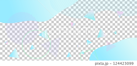 Summer-inspired geometric pattern background illustration: Geometric gradient Memphis 124423099