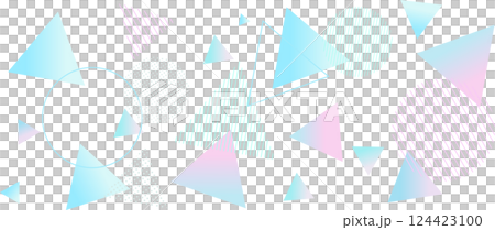 Summer-inspired geometric pattern background illustration: Geometric gradient Memphis 124423100