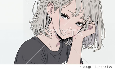 「ふーん、やるじゃない」と驚きと皮肉の混じった表情を見せる若い女性