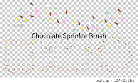 チョコスプレー散布ブラシ素材 124423168