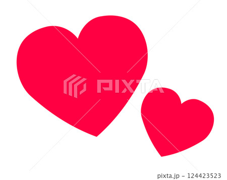赤いハートのアイコン(2つ) 赤いハートのアイコン(2つ) 124423523